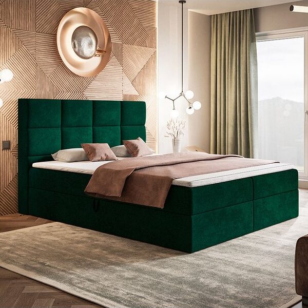 Box Model 5 Polstret Sengeramme Med Opbevaring Fra CozyQuilt Sleep | Håndlaves i Møbelstof, Fløjl, Velour & Læder - Billede 5