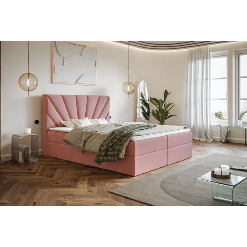 Box Model 6 Polstret Sengeramme Med Opbevaring Fra CozyQuilt Sleep | Håndlaves i Møbelstof, Fløjl, Velour & Læder