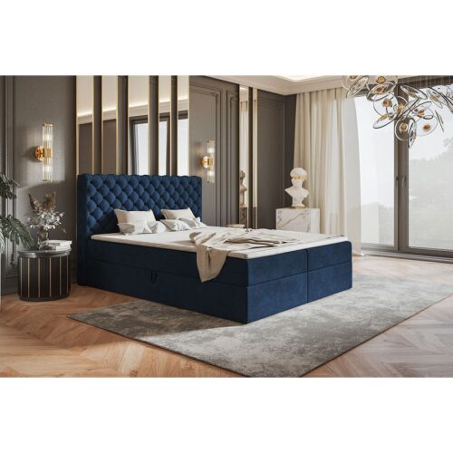 Box Model 8 Polstret Sengeramme Med Opbevaring Fra CozyQuilt Sleep | Håndlaves i Møbelstof, Fløjl, Velour & Læder - Billede 5