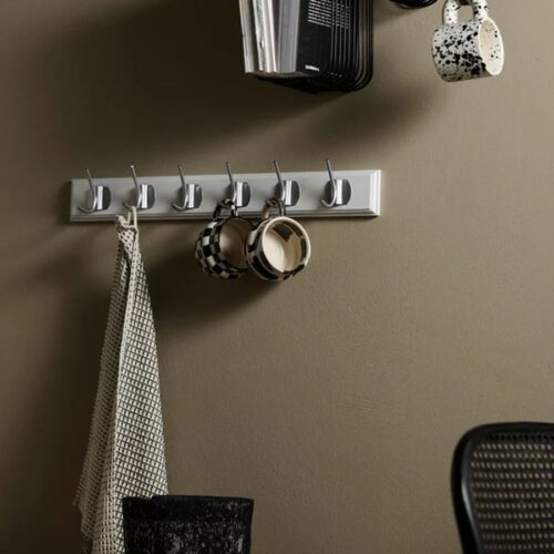 EDGY Knagerække i Hvid MDF med Kromfinish Knager fra Nordal | 3/6/8 Knager | 30/60/90x7x6,5 cm hos uniquebeds, home & living - Billede 4