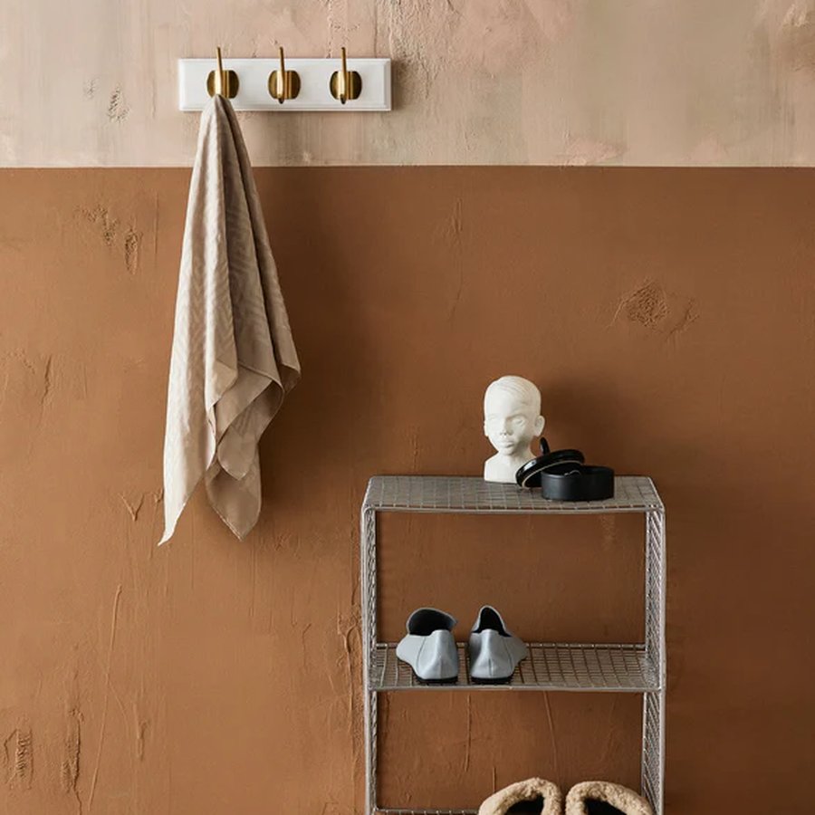 miljoe-edgy-knagerkke-i-hvid-mdf-med-messing-knager-fra-nordal-12368-knager-1-5 EDGY Knagerække i Hvid MDF med Messing Knager fra Nordal | 1/2/3/6/8 Knager | 10/20/30/60/90x7x6,5 cm hos uniquebeds, home & living - Billede 5