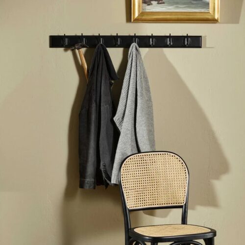 EDGY Knagerække i Sort MDF med Sorte Knager fra Nordal | 3/6/8 Knager | 30/60/90x7x6,5 cm hos uniquebeds, home & living - Billede 7