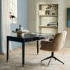 EMS Skrivebord i Sort Malet Massiv Mangotræ med 2 Skuffer fra Nordal | 140x70x78, 179x90x77 cm | Flere Størrelser hos uniquebeds, home & living - Billede 2