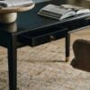 EMS Skrivebord i Sort Malet Massiv Mangotræ med 2 Skuffer fra Nordal | 140x70x78, 179x90x77 cm | Flere Størrelser hos uniquebeds, home & living - Billede 3