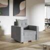 Komfort Model 2 Polstret 1-Personers Sofa Fra CozyQuilt Furniture | Håndlaves i Møbelstof, Fløjl, Velour & Læder - Billede 3
