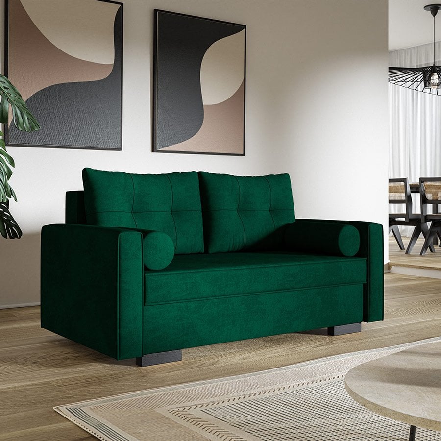 Komfort Model 2 Polstret 2-Personers Sofa Fra CozyQuilt Furniture | Håndlaves i Møbelstof, Fløjl, Velour & Læder - Billede 6