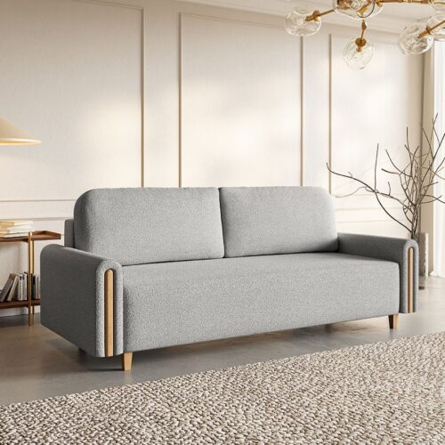 Komfort Model 4 Polstret 3-Personers Sofa Med Sovefunktion & Opbevaring Fra CozyQuilt Furniture | Håndlaves i Møbelstof, Fløjl, Velour & Læder - Billede 6