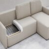 Komfort Model Hjørne Polstret 3-Personers Hjørnesofa Med Sovefunktion & Opbevaring Fra CozyQuilt Furniture | Håndlaves i Møbelstof, Fløjl, Velour & Læder - Billede 3