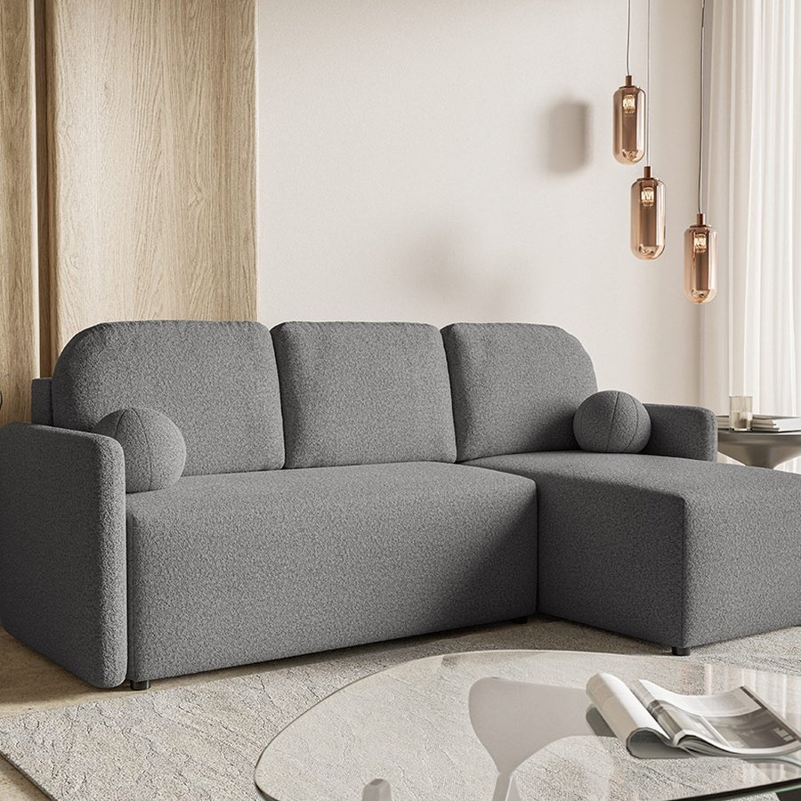 Komfort Model Hjørne Polstret 3-Personers Hjørnesofa Med Sovefunktion & Opbevaring Fra CozyQuilt Furniture | Håndlaves i Møbelstof, Fløjl, Velour & Læder - Billede 7
