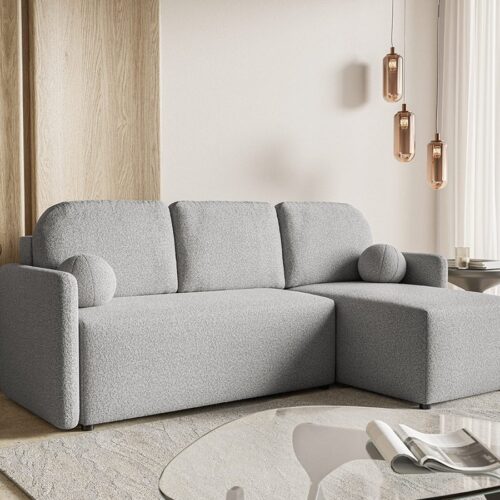 Komfort Model Hjørne Polstret 3-Personers Hjørnesofa Med Sovefunktion & Opbevaring Fra CozyQuilt Furniture | Håndlaves i Møbelstof, Fløjl, Velour & Læder - Billede 8