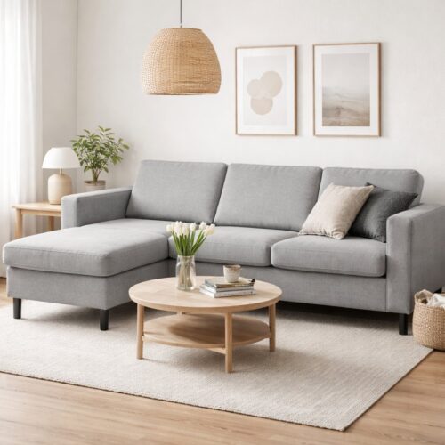 Pan 3D Højre/Venstrevendt Sofa i Møbelstof fra Lexpo Living | 233x81/137x84 cm | Flere Farver hos uniquebeds, home & living - Billede 16