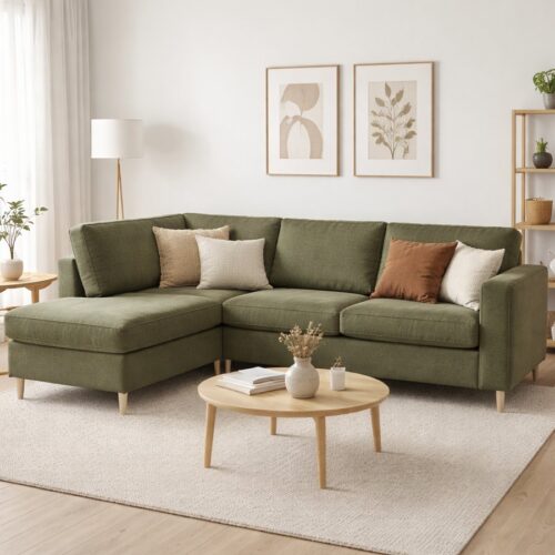 Pan Sæt 2 OE Venstrevendt Sofa med Chaiselong i Møbelstof fra Lexpo Living | 279x81/197x84 cm | Flere Farver hos uniquebeds, home & living - Billede 16
