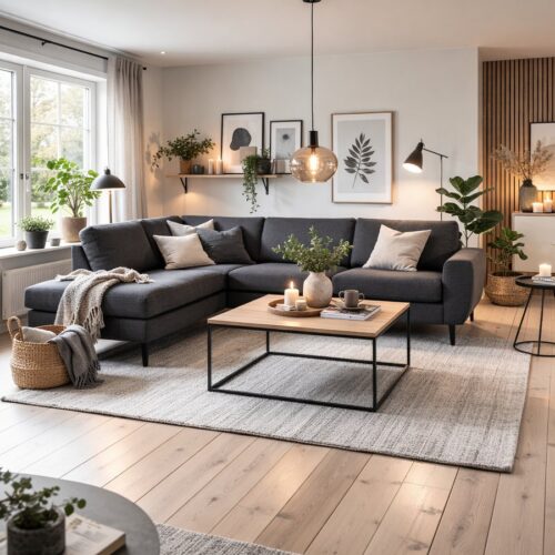 Wendy Sæt 2 OE Venstrevendt Hjørnesofa med Open end i Møbelstof fra Lexpo Living | 279x81/197x84 cm | Flere Farver hos uniquebeds, home & living - Billede 1