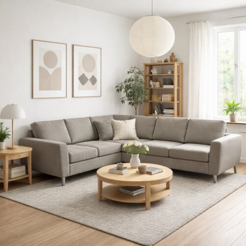 Wendy Sæt 7 U 2C3D HWendy Sæt 7 Hjørnesofa i Møbelstof fra Lexpo Living | 295x81/230x84 cm | Flere Farver hos uniquebeds, home & living - Billede 1