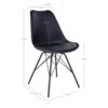 oslo-spisebordsstol-i-sort-fra-house-nordic-48x55x84cm-1001001-9 Oslo Spisebordsstol Sort