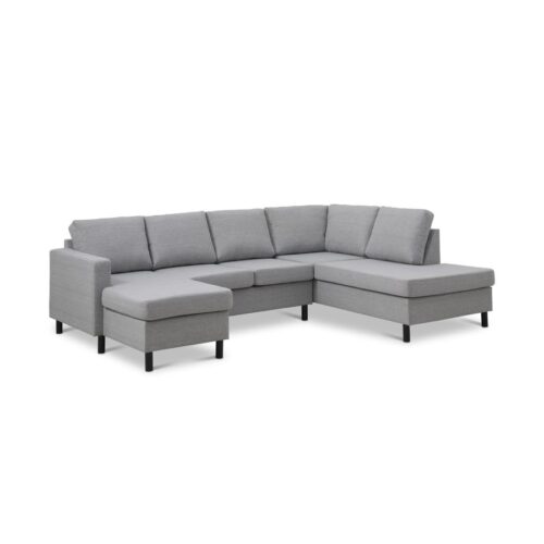 Stavanger Sæt 5 U OE Højrevendt Hjørnesofa med Chaiselong & Open end i Møbelstof fra Lexpo Living | 266x85/148/196x82 cm | Flere Farver hos uniquebeds, home & living - Billede 1