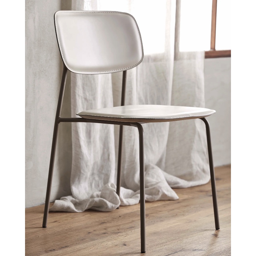 ESA Spisebordsstol i Kunstlæder med Metalstel fra Nordal | 50x43x76,5 cm | Flere Farver hos uniquebeds, home & living 14