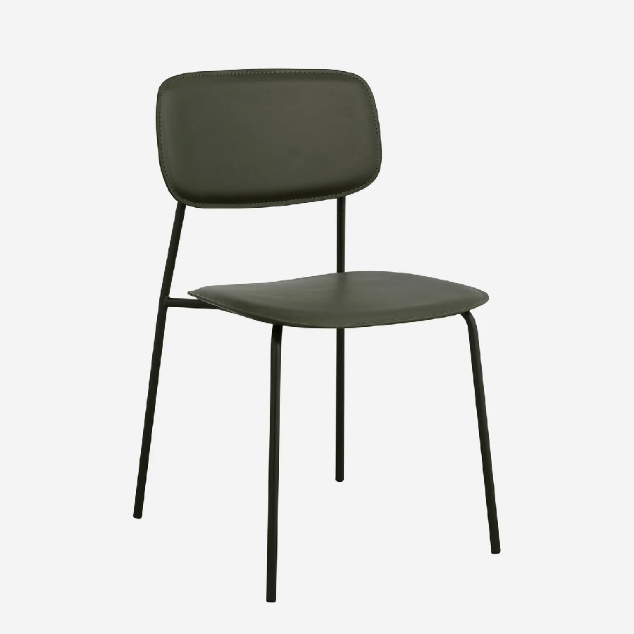 ESA Spisebordsstol i Kunstlæder med Metalstel fra Nordal | 50x43x76,5 cm | Flere Farver hos uniquebeds, home & living 16