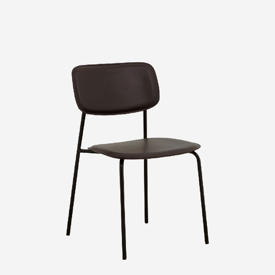 ESA Spisebordsstol i Kunstlæder med Metalstel fra Nordal | 50x43x76,5 cm | Flere Farver hos uniquebeds, home & living 5