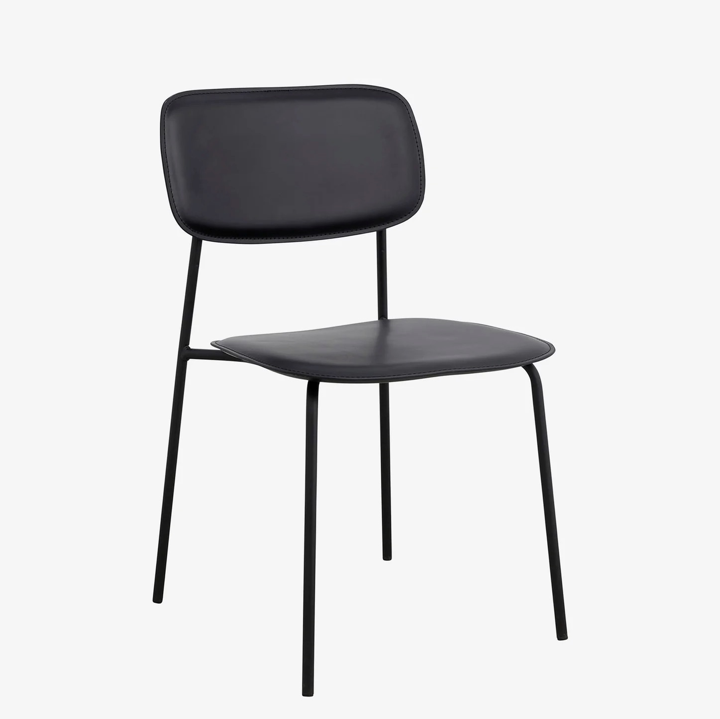 ESA Spisebordsstol i Kunstlæder med Metalstel fra Nordal | 50x43x76,5 cm | Flere Farver hos uniquebeds, home & living