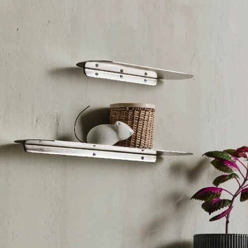 FANOE Hylde i Metal med Krom Finish fra Nordal | 52x11x2 cm