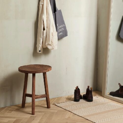 MOLOPO Skammel i Genanvendt Træ fra Nordal | Ø41x53,5 cm