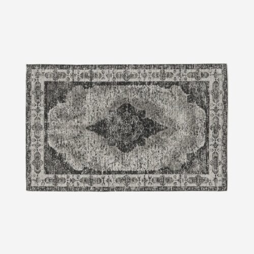 VENUS Vævet Bomuldstæppe med Orientalsk Mønster i Grå Nuancer fra Nordal | 60x90 cm | Grå