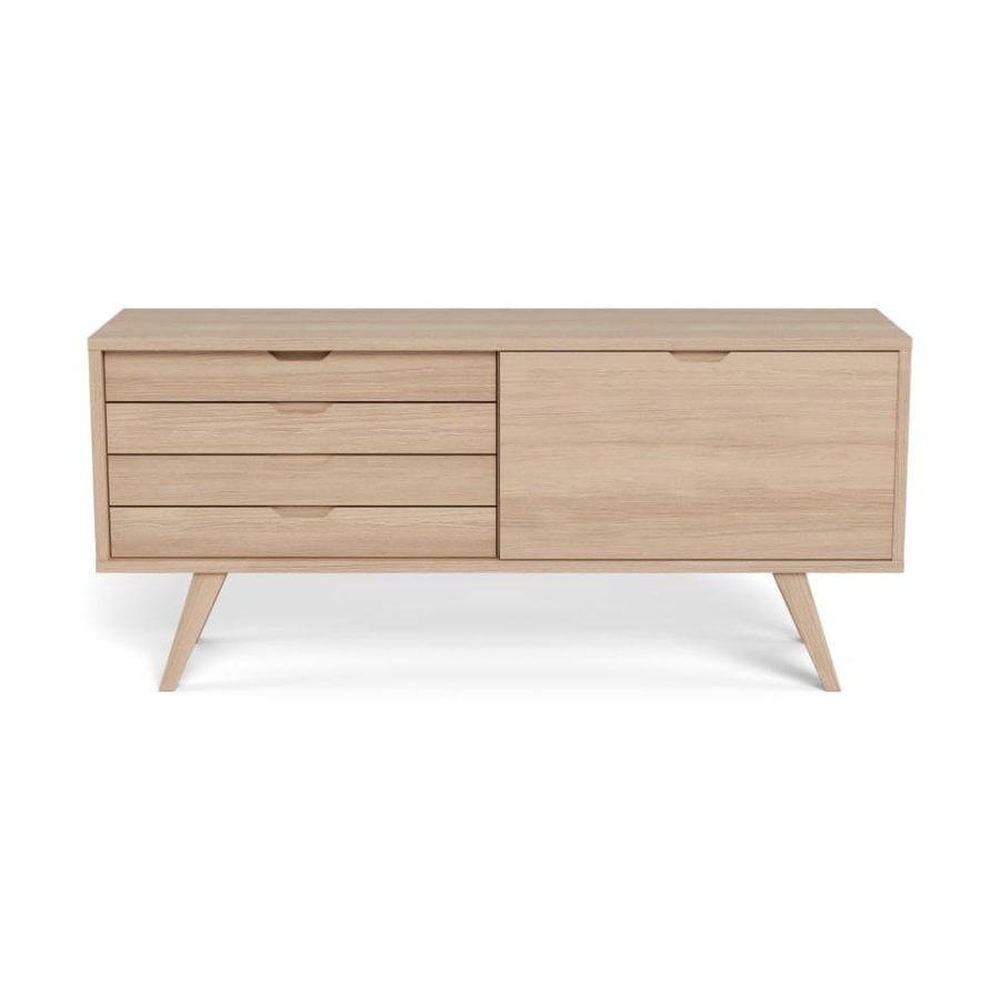 A Line Skænk Hvidpigmenteret Egetræ Skuffeskinner