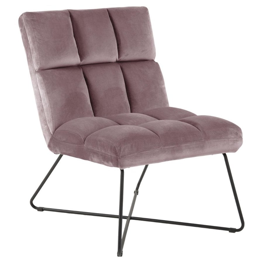 Alba Lounge Stol Dusty Rose Stof