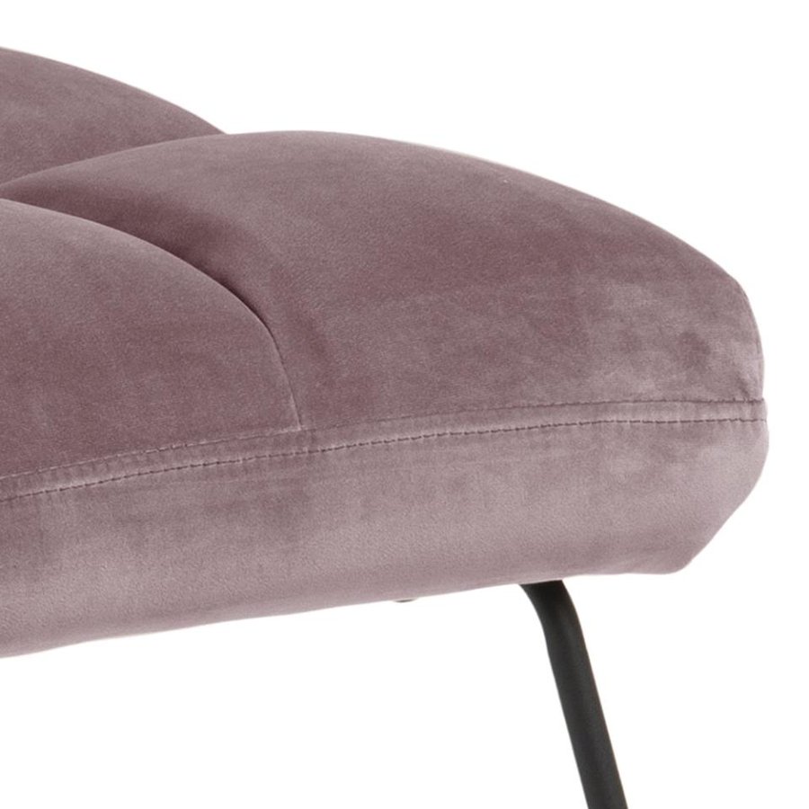 Alba Lounge Stol Dusty Rose Stof