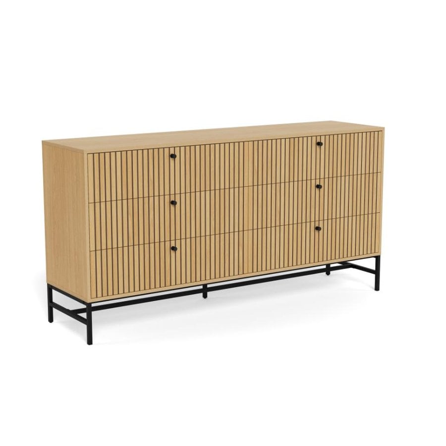 albany-kommode-i-eg-melamin-med-lamel-front-stel-i-sort-stl-fra-actona-H000023622-3 Albany Kommode Eg Melamin Lamel Front