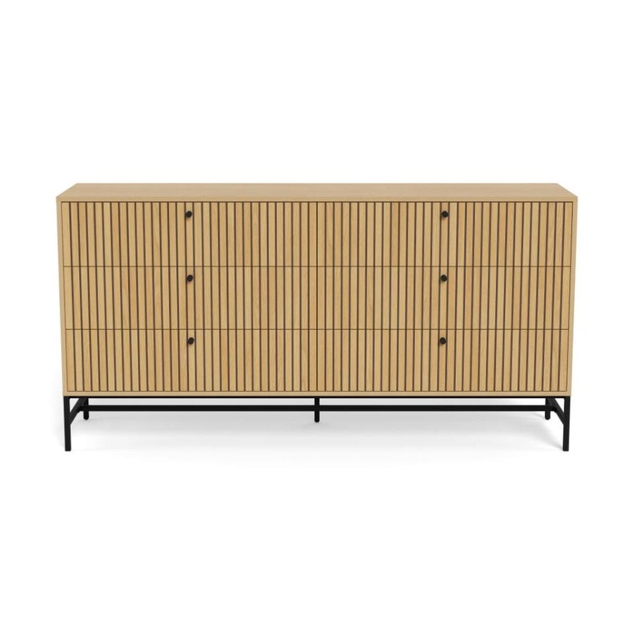 albany-kommode-i-eg-melamin-med-lamel-front-stel-i-sort-stl-fra-actona-H000023622-4 Albany Kommode Eg Melamin Lamel Front