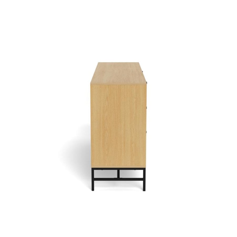 albany-kommode-i-eg-melamin-med-lamel-front-stel-i-sort-stl-fra-actona-H000023622-5 Albany Kommode Eg Melamin Lamel Front