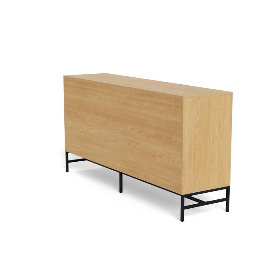albany-kommode-i-eg-melamin-med-lamel-front-stel-i-sort-stl-fra-actona-H000023622-6 Albany Kommode Eg Melamin Lamel Front