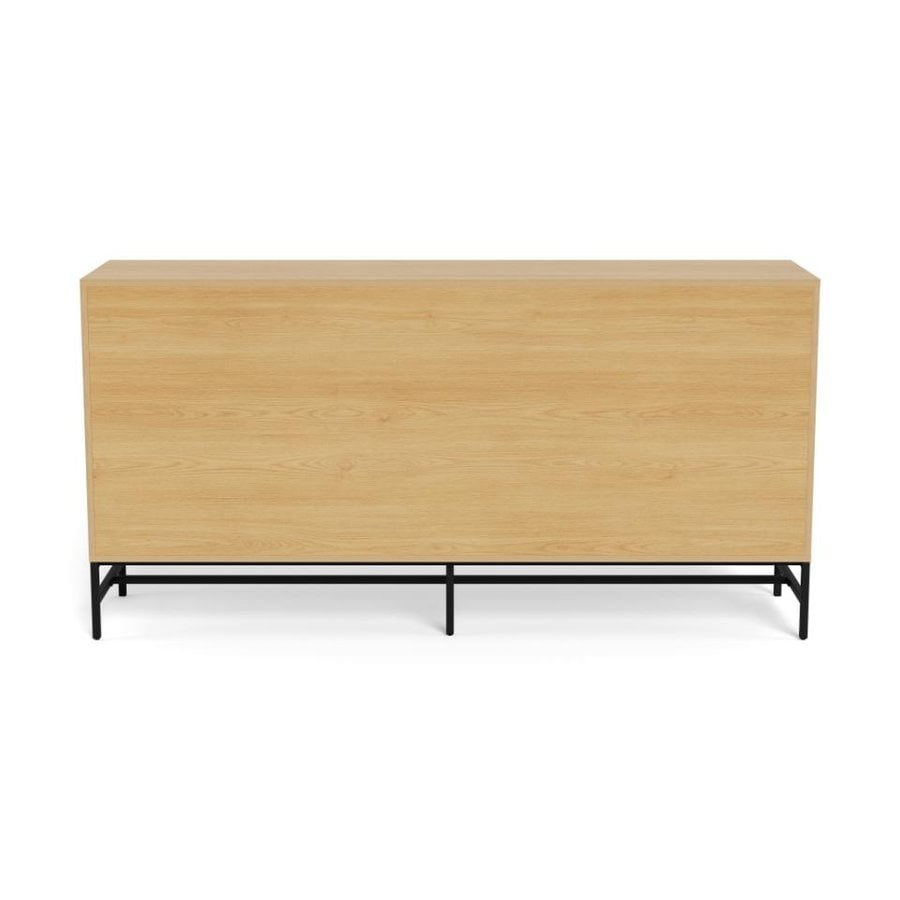 albany-kommode-i-eg-melamin-med-lamel-front-stel-i-sort-stl-fra-actona-H000023622-7 Albany Kommode Eg Melamin Lamel Front