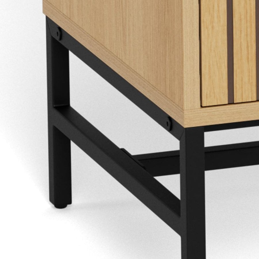 Albany Kommode Egetræ Lamel Front Stel