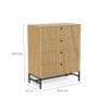 Albany Kommode Egetræ Lamel Front Stel