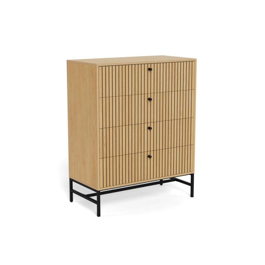 Albany Kommode Egetræ Lamel Front Stel