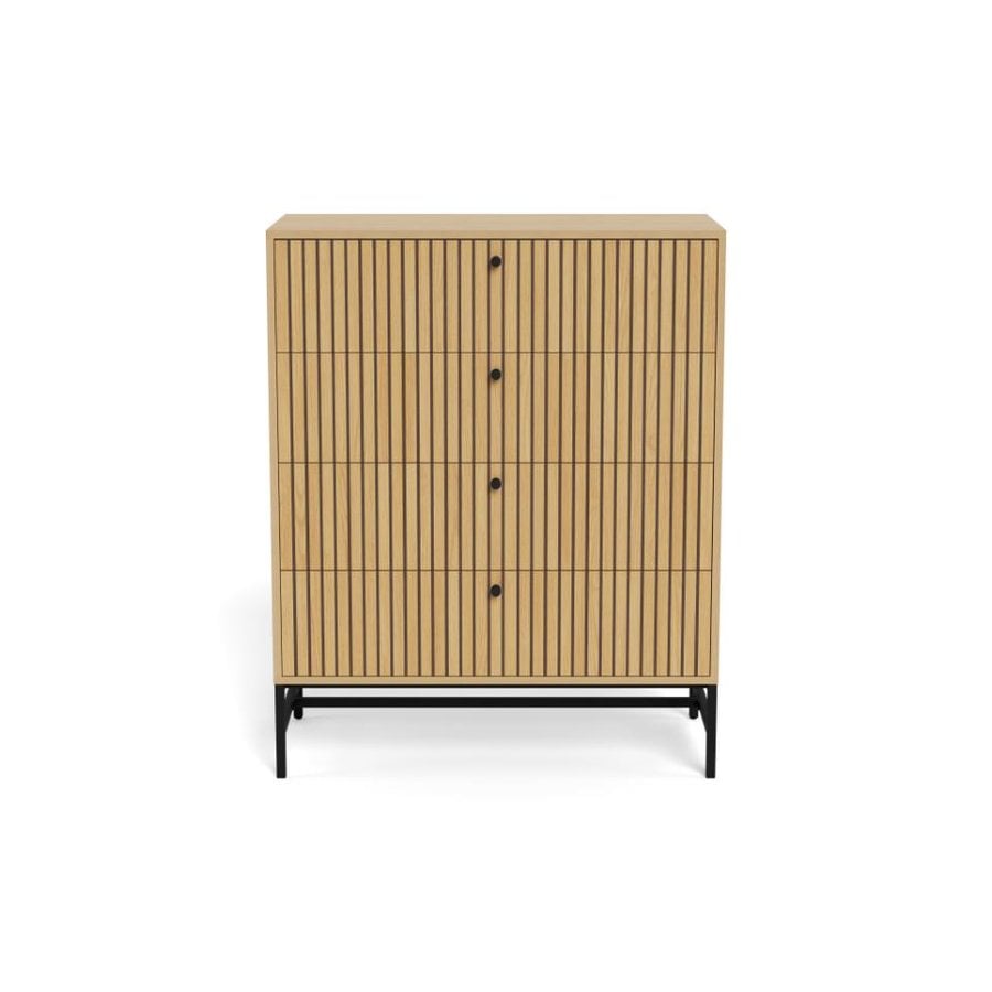 Albany Kommode Egetræ Lamel Front Stel