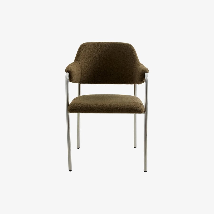 albert-stol-i-grn-mbelstof-med-rustfri-stlstel-fra-nordal-59x56x84-cm-2 ALBERT Stol i Grøn Møbelstof med Rustfri Stålstel fra Nordal | 59x56x84 cm hos uniquebeds, home & living - Billede 2