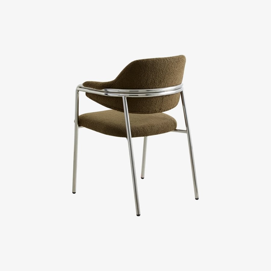 albert-stol-i-grn-mbelstof-med-rustfri-stlstel-fra-nordal-59x56x84-cm-3 ALBERT Stol i Grøn Møbelstof med Rustfri Stålstel fra Nordal | 59x56x84 cm hos uniquebeds, home & living - Billede 3