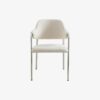 ALBERT Stol i Off White Møbelstof med Rustfri Stålstel fra Nordal | 59x56x84 cm hos uniquebeds, home & living - Billede 2