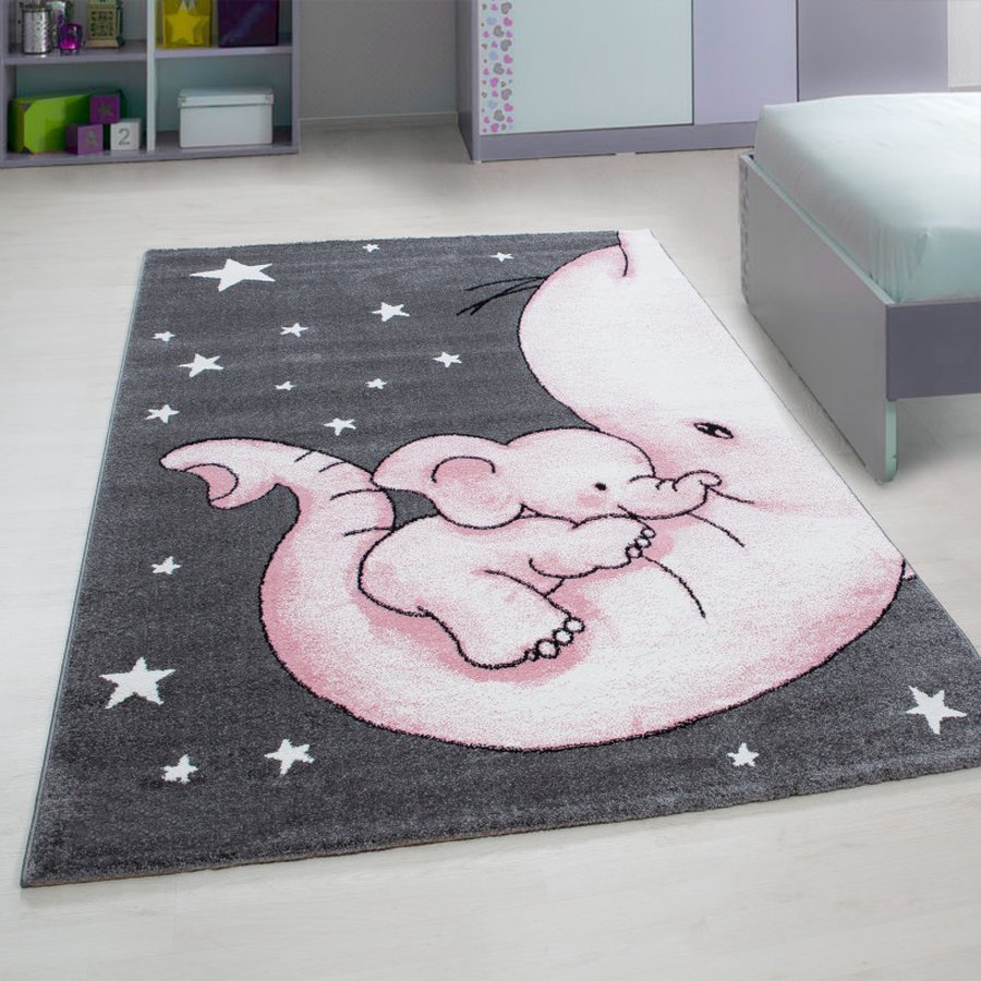 alexander-gulvtaeppe-i-pink-med-kant-fra-rugs-by-uniquebeds-KIDS801500560PINK-1 Alexander Gulvtæppe