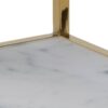 Alisma Natbord Hvid Glas Stel Gylden