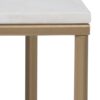 Alisma Sofabord Hvid Marmor Stel Messing