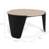 Altea Sofabord Beige Keramik Stel Sort