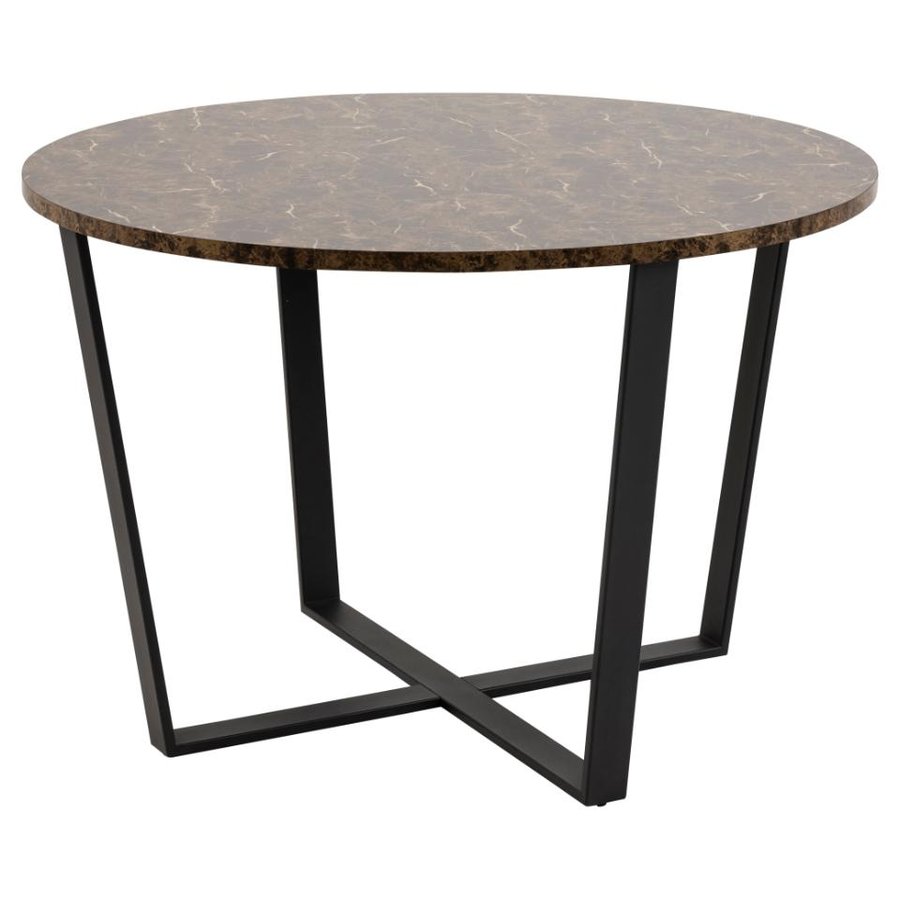 Amble Rund Spisebord Brown Marmor Delhi