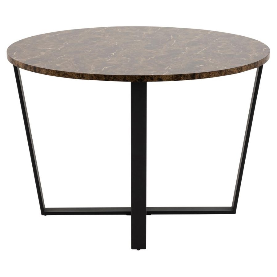 Amble Rund Spisebord Brown Marmor Delhi