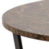 Amble Rund Spisebord Brown Marmor Delhi