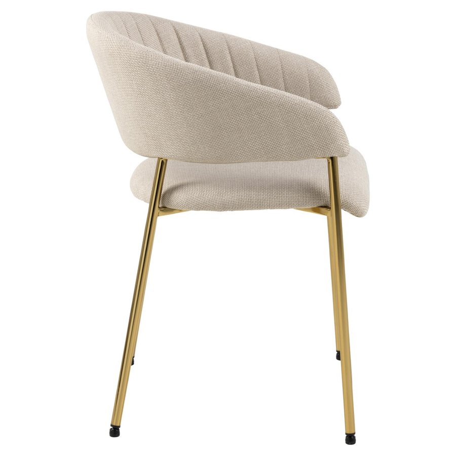 ann-spisebordsstol-i-beige-stof-med-armln-og-stel-i-gylden-krom-stl-fr-0000097396-5 Ann Spisebordsstol Beige Stof Armlæn Stel